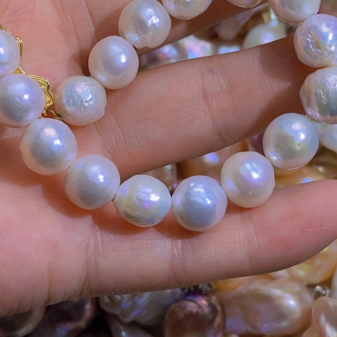 银S925镶嵌淡水珍珠微瑕