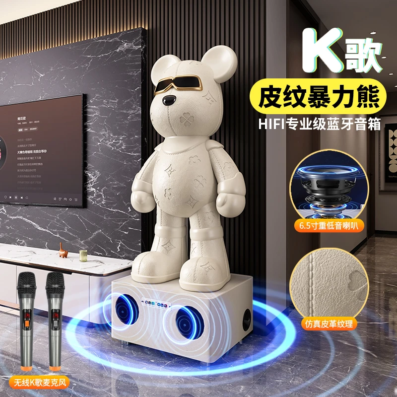 客厅K歌大型暴力熊存钱罐落地摆件家居电视柜旁公仔装饰品乔迁礼