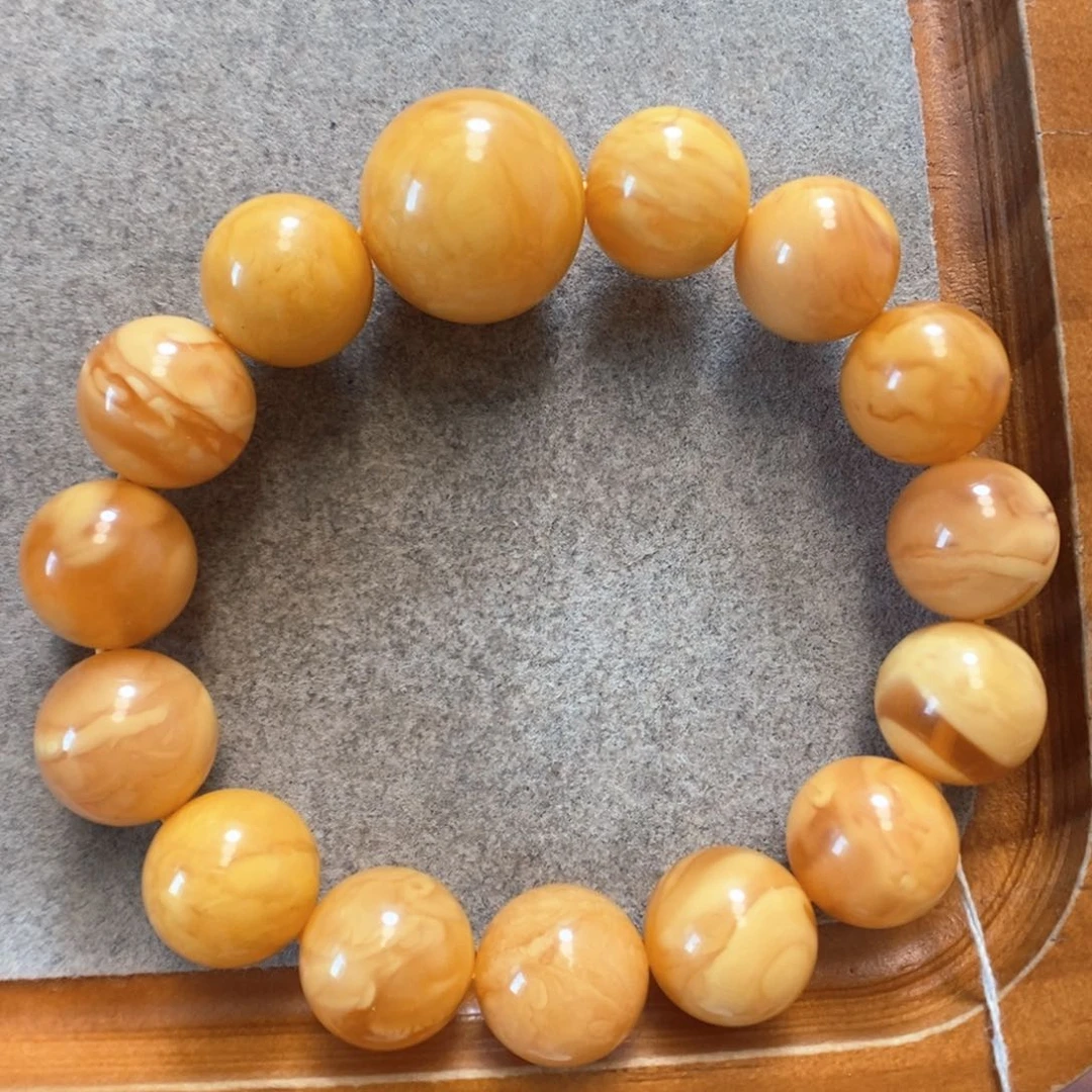 未镶嵌蜜蜡手串蜜蜡