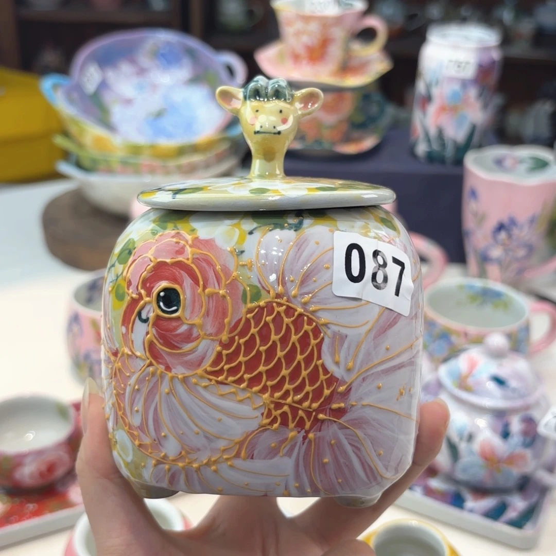 景德镇手绘高温釉下彩陶瓷茶具