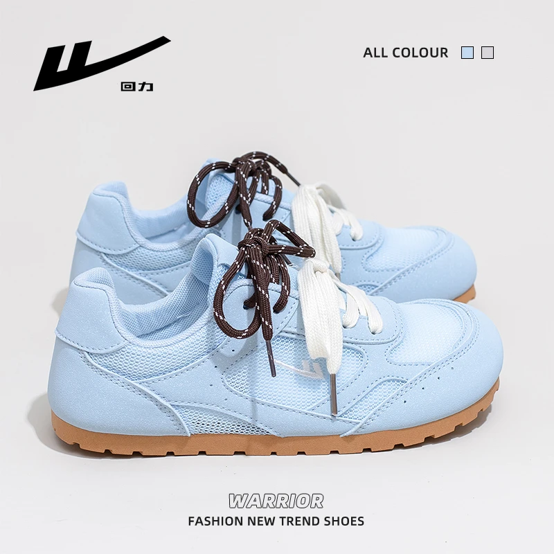 回力欧若风泡芙鞋女2025夏季新款冰川蓝休闲鞋百搭软底运动德训鞋