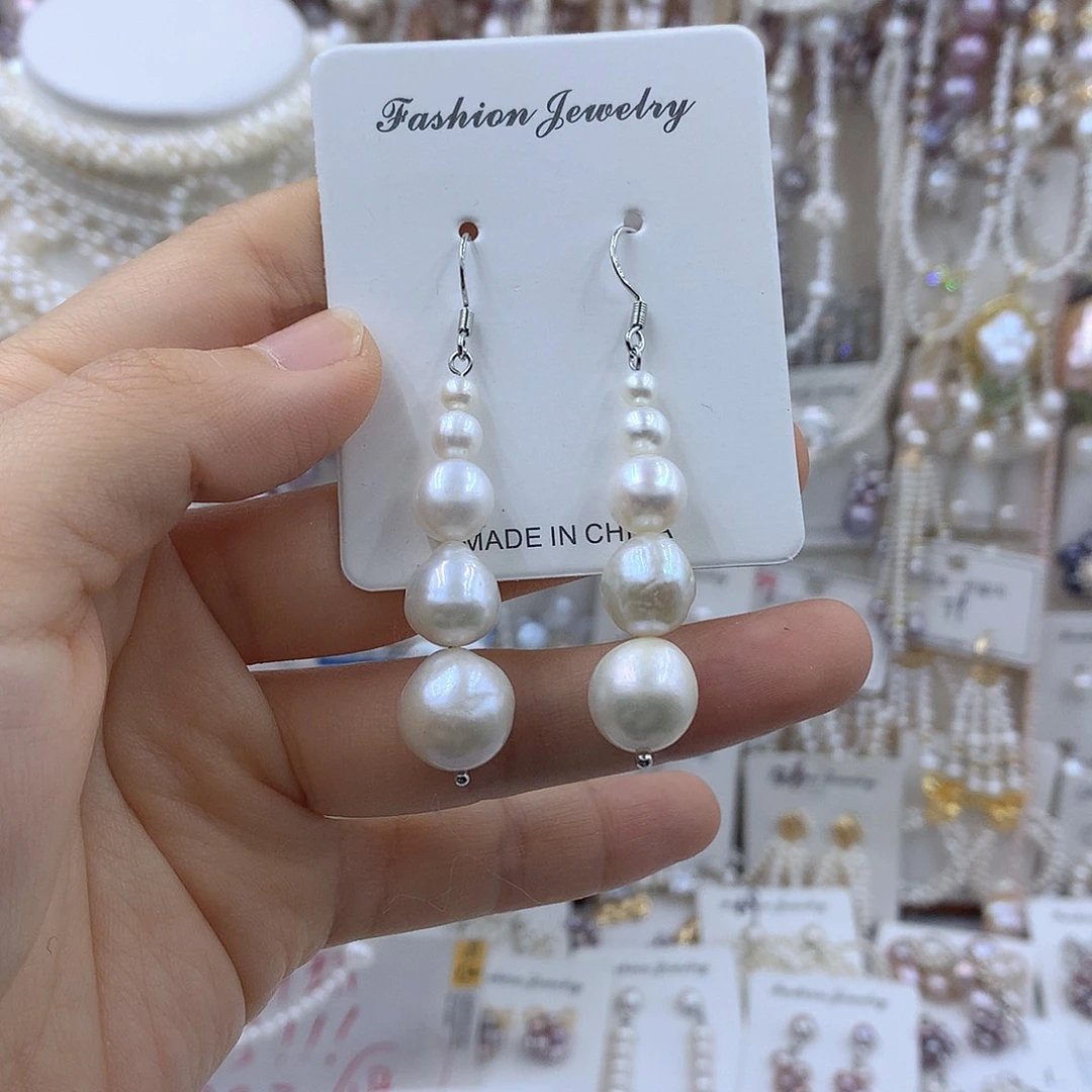 项链耳饰银S925镶嵌淡水珍珠