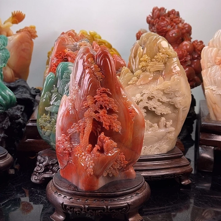 寿山石富春山居图