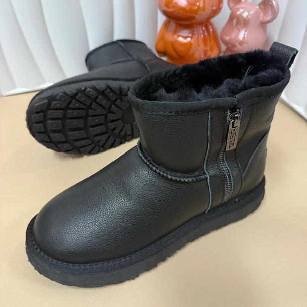 男士牛皮羊毛保暖加绒加厚【8202】雪地棉防滑