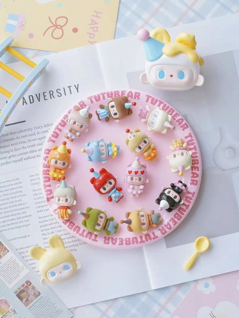 【拆盒diy挂件】兔兔与熊童心游乐园二代系列潮玩萌粒盲盒