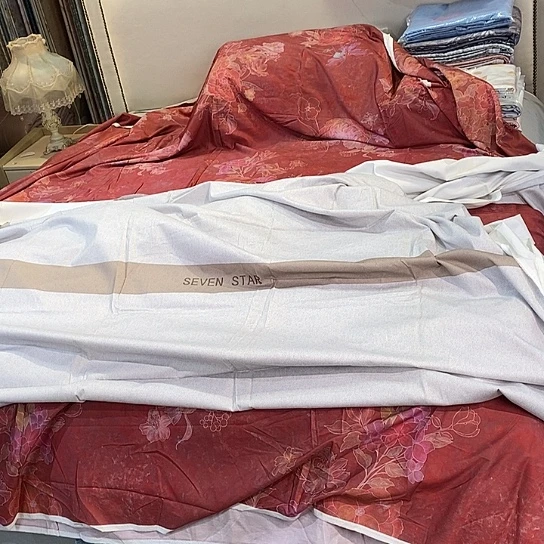 莱赛尔磨绒压绳被套