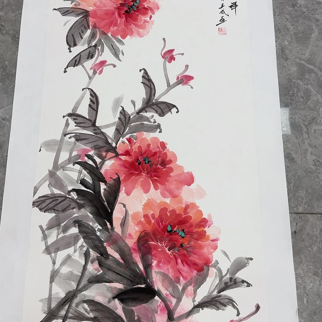 国画国画作品欣赏 100*50