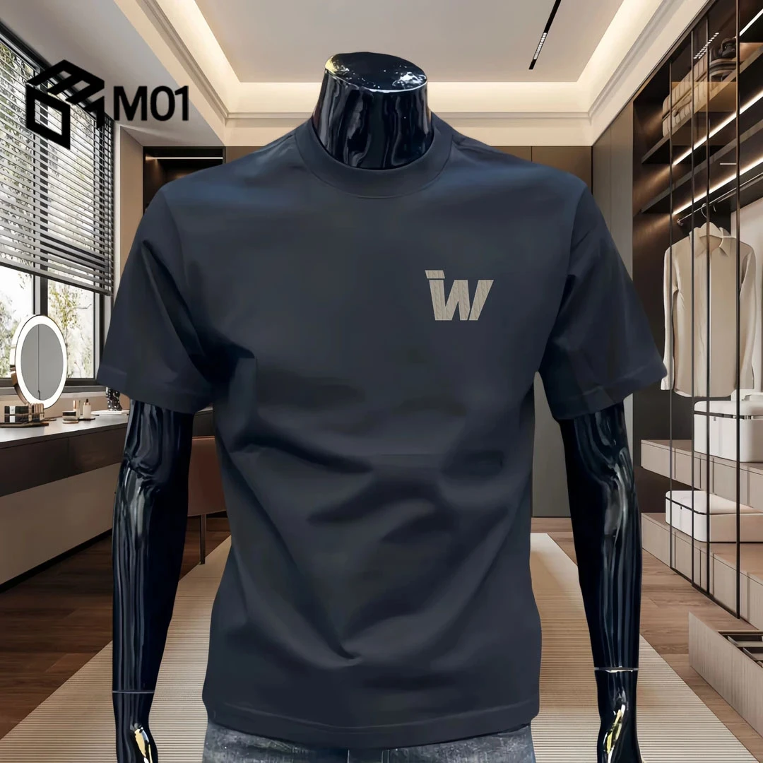 M01高端重磅纯棉短袖t恤男士夏季2025新款百搭半袖体恤衫衣服男装