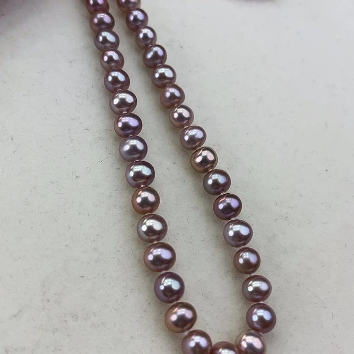 淡水珍珠颈饰银S925镶嵌6➕极光