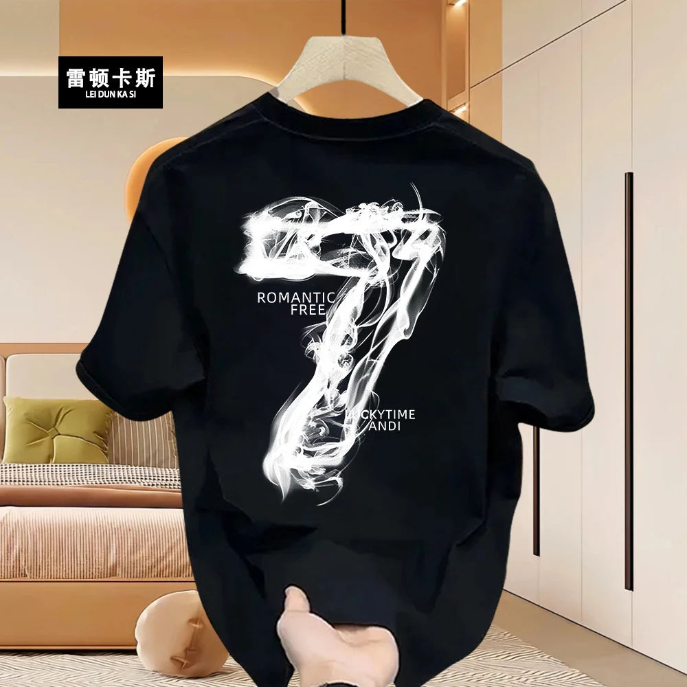 深惠南美式痞帅重磅短袖T恤青年男女百搭款夏季ins潮牌圆领上衣