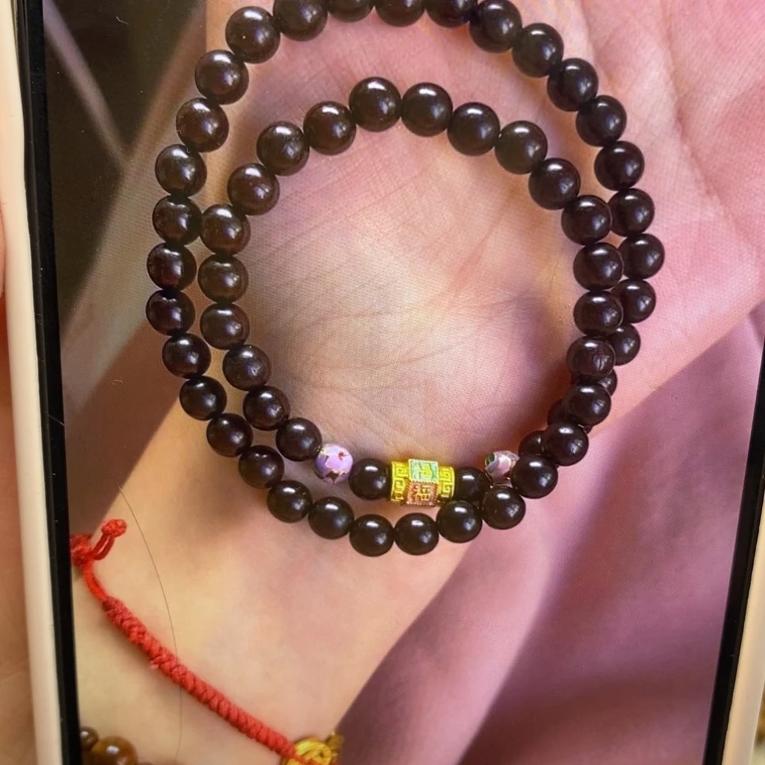 手串未镶嵌檀香紫檀（小叶紫檀）小叶处理款06