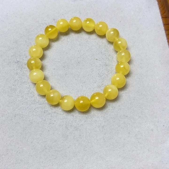 蜜蜡未镶嵌裸石手串