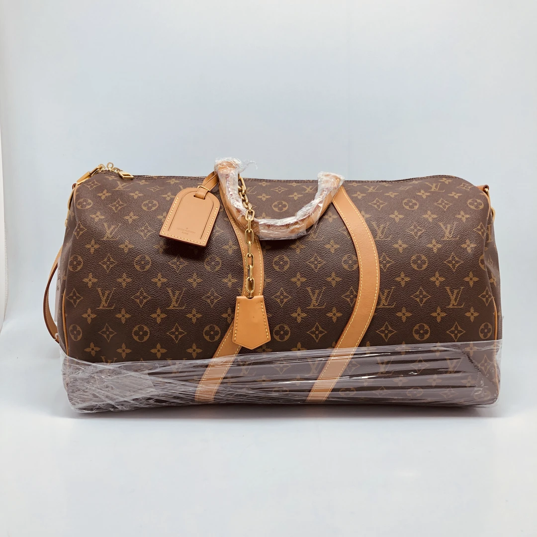 99新 LouisVuitton/路易威登 棕花旅行袋/4631号 50寸