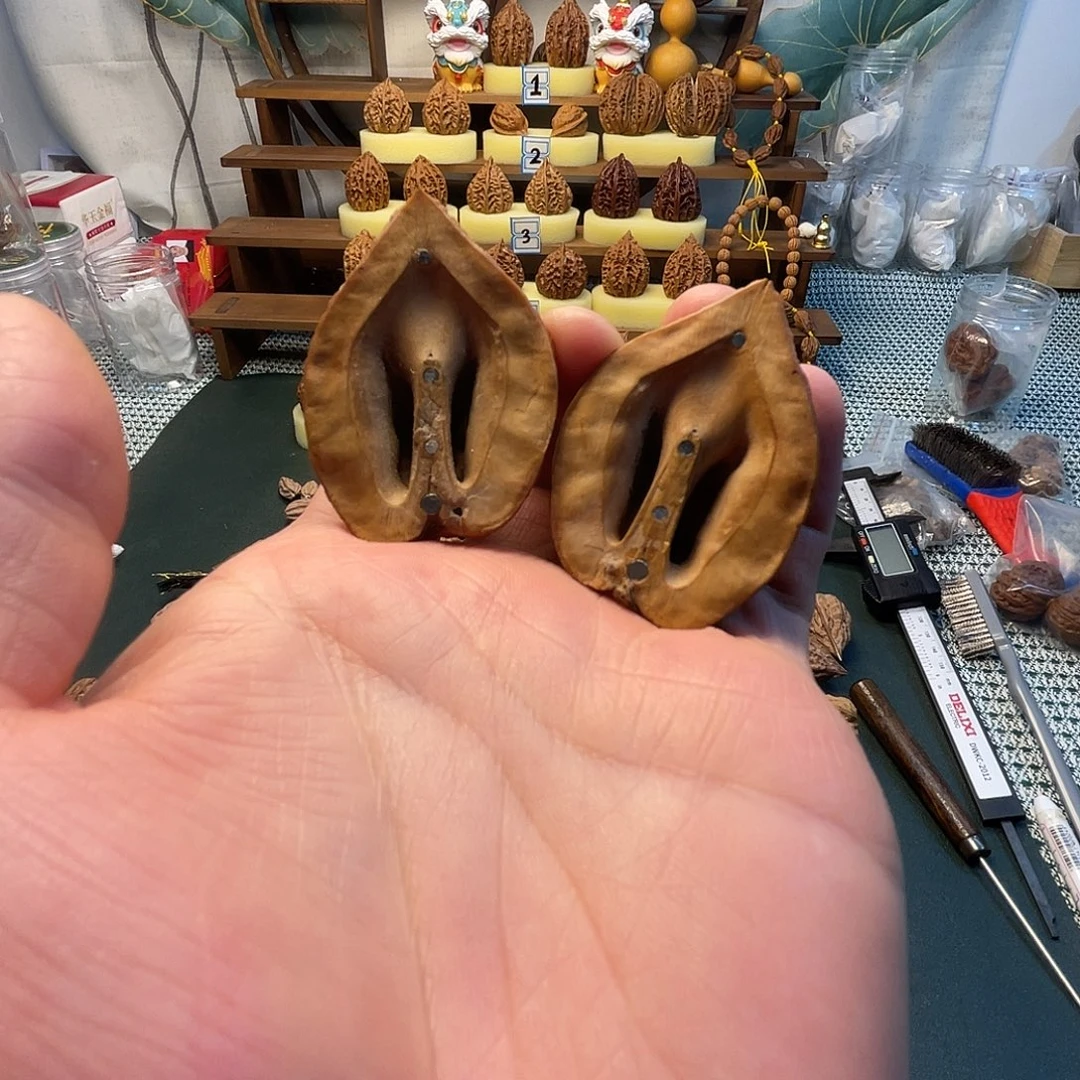 猴头核桃吊坠蚂蚁窝磁铁开半