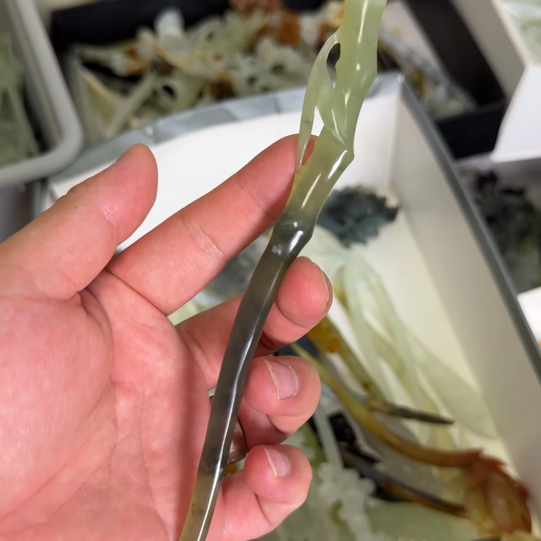 未镶嵌蛇纹石玉发饰