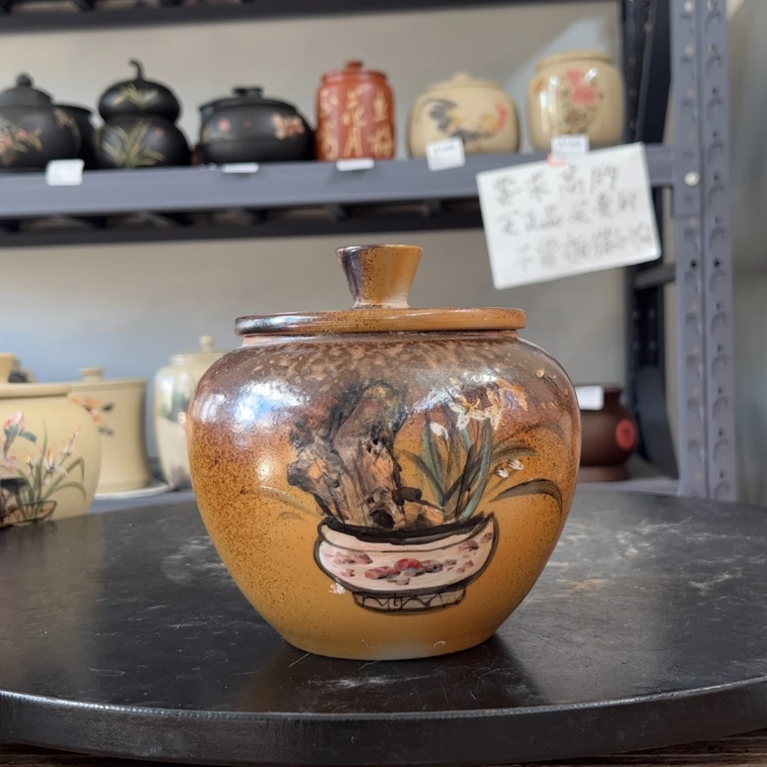 白泥柴烧存茶罐醒茶罐63