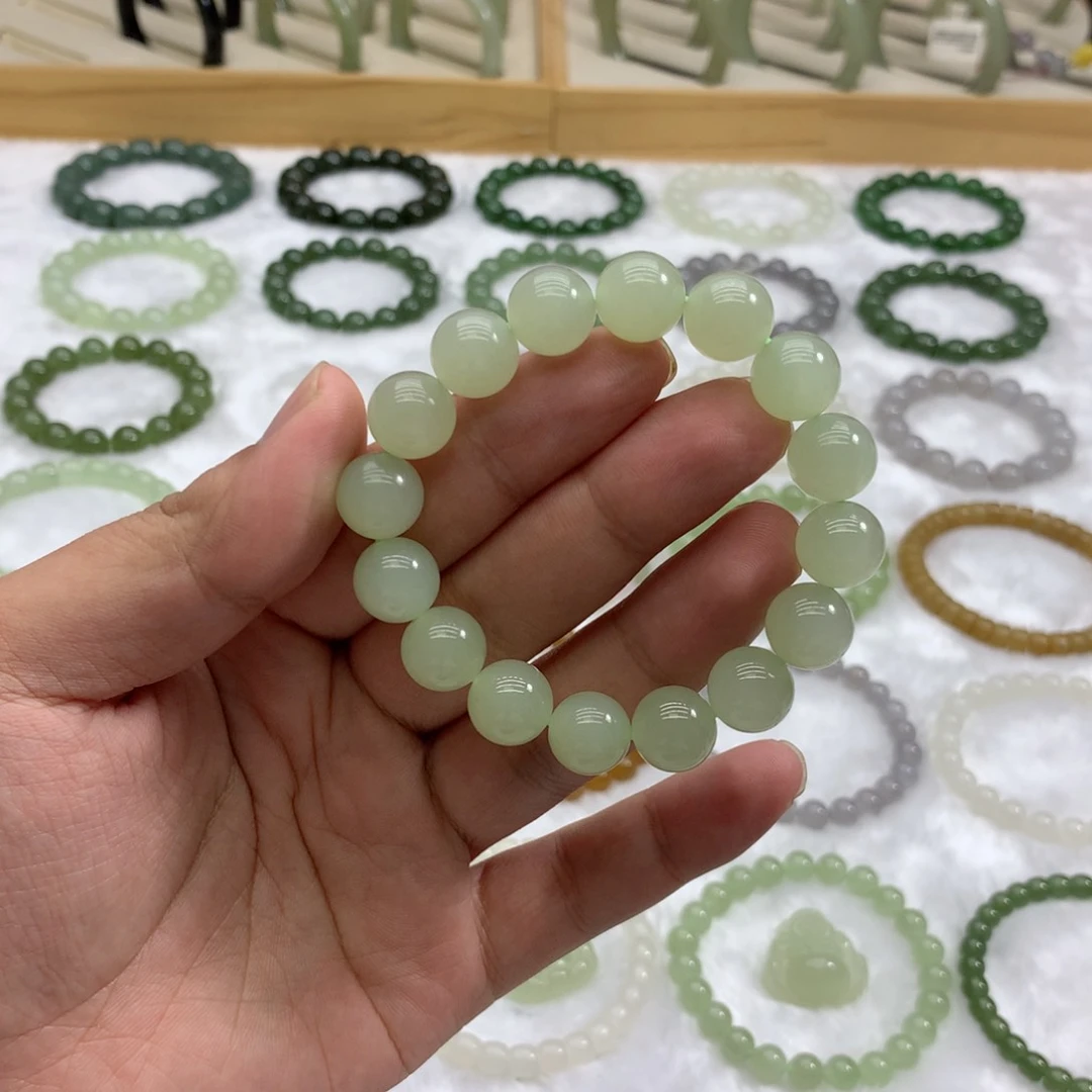 未镶嵌手串和田玉（冰晴水12）