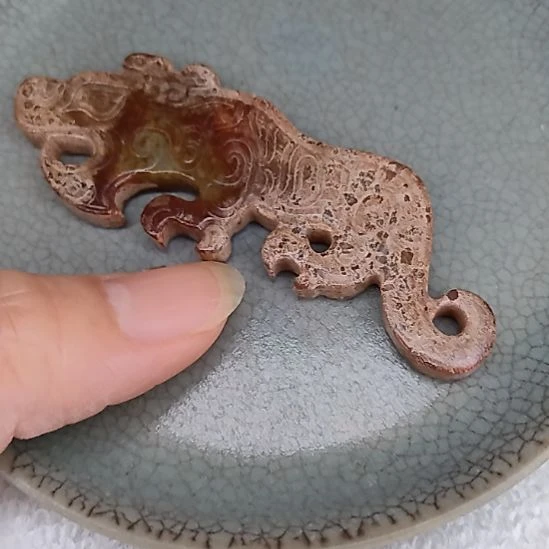 摆件开片瓷器瓷片摆件