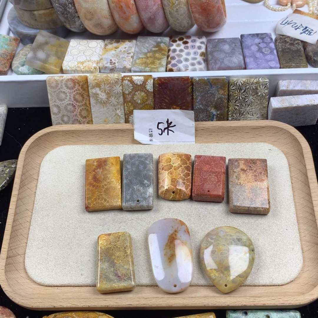 硅化珊瑚（珊瑚玉）无未镶嵌你****一