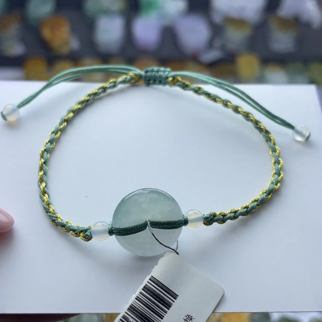 翡翠颈饰未镶嵌平安扣手链
