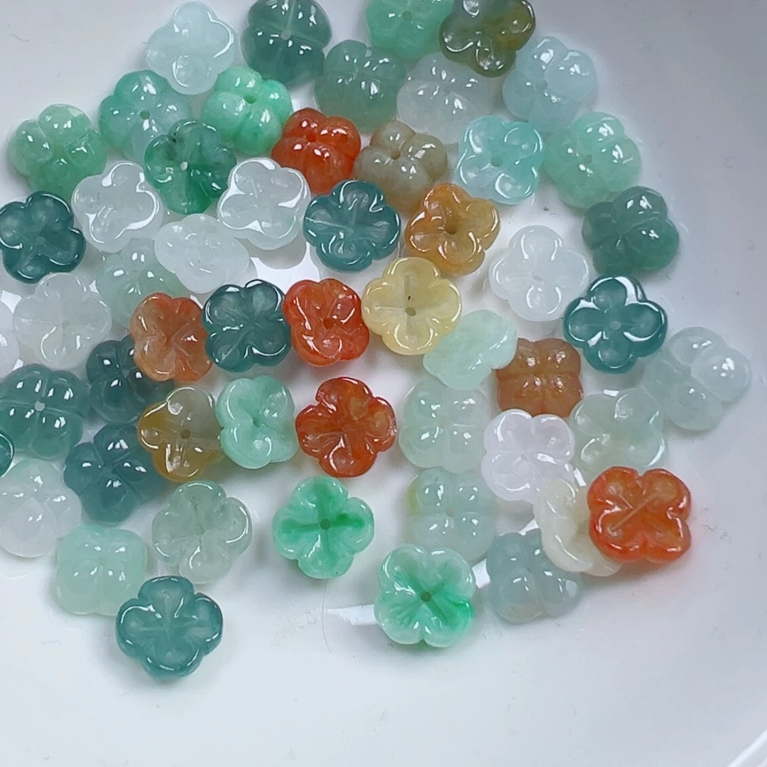 翡翠散珠全国缅甸A货翡翠花花