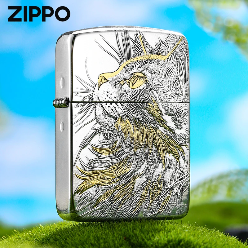 zippo打火机正品 1941仰望睡猫官方旗舰防风煤油送男朋友礼物DYJ1
