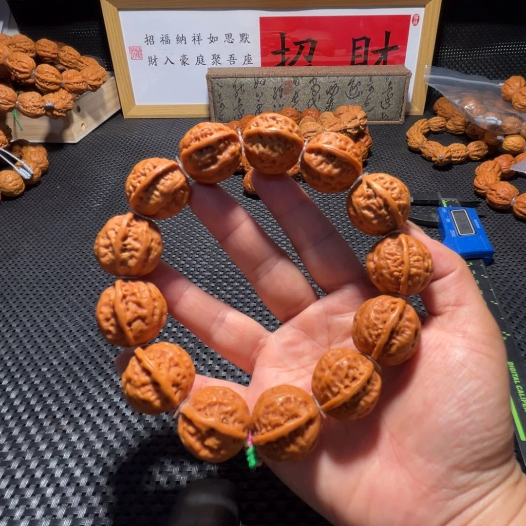 文玩核桃手串宽边一道筋22