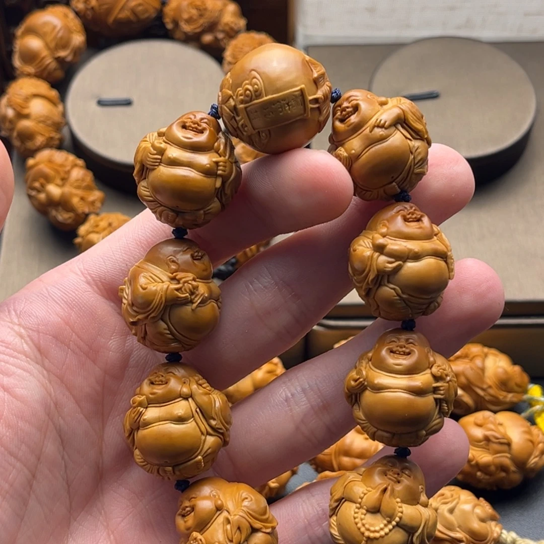 清***。手串/手链橄榄核福满乾坤弥勒