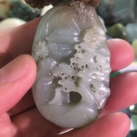 和田玉未镶嵌挂件