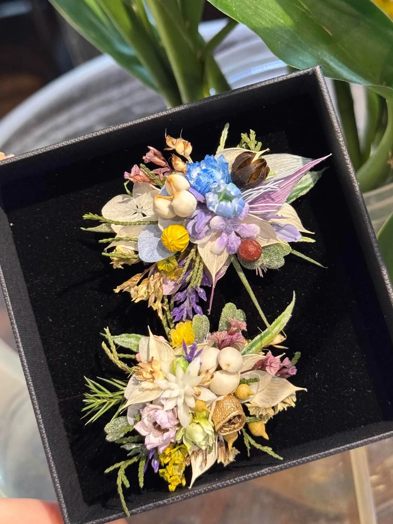 永生花戒指diy材料包求婚戒指结婚胸花订婚情侣对戒森系结婚戒指