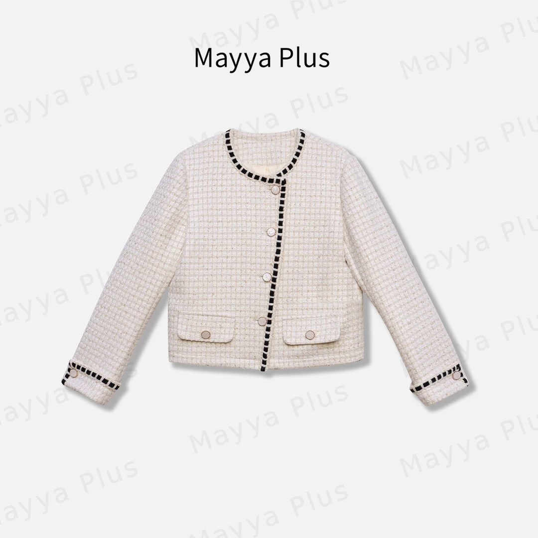 【富养千金】Mayya Plus麦芽定制轻奢气质显瘦百搭梭织外套32518037