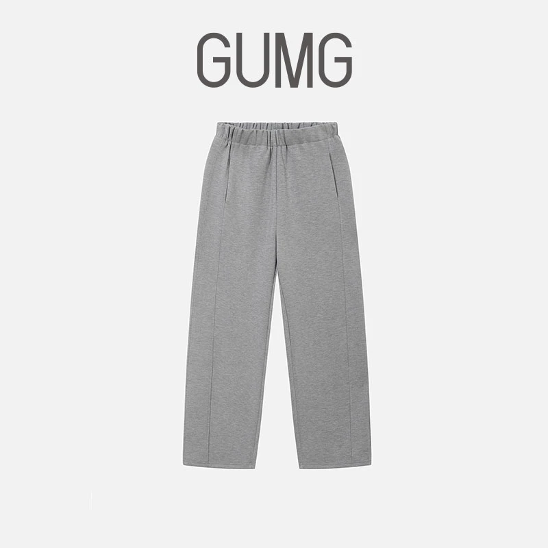 【女装优选】GUMG-温柔浅灰阔腿卫裤GM20035