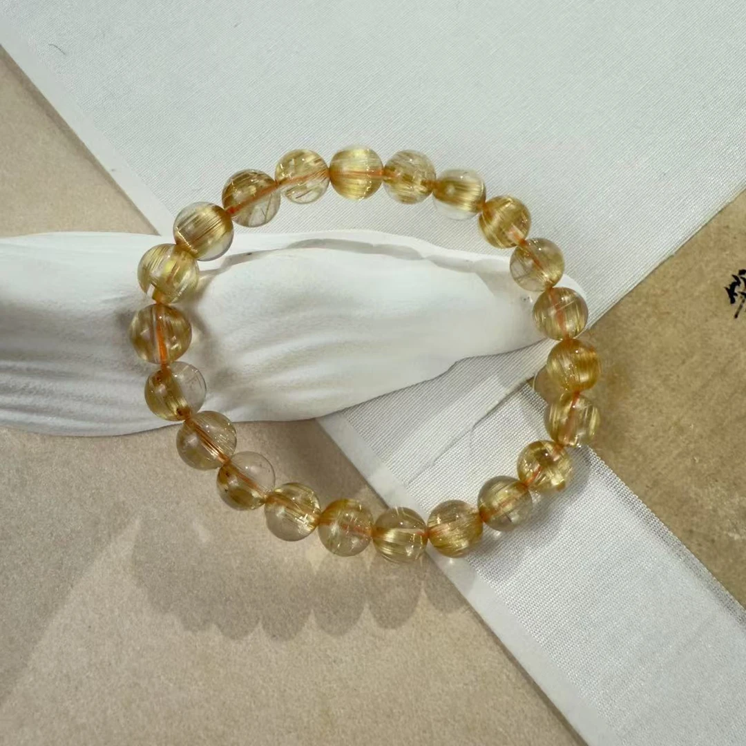 【蜜棠珠宝】金发晶手串 Q3-010