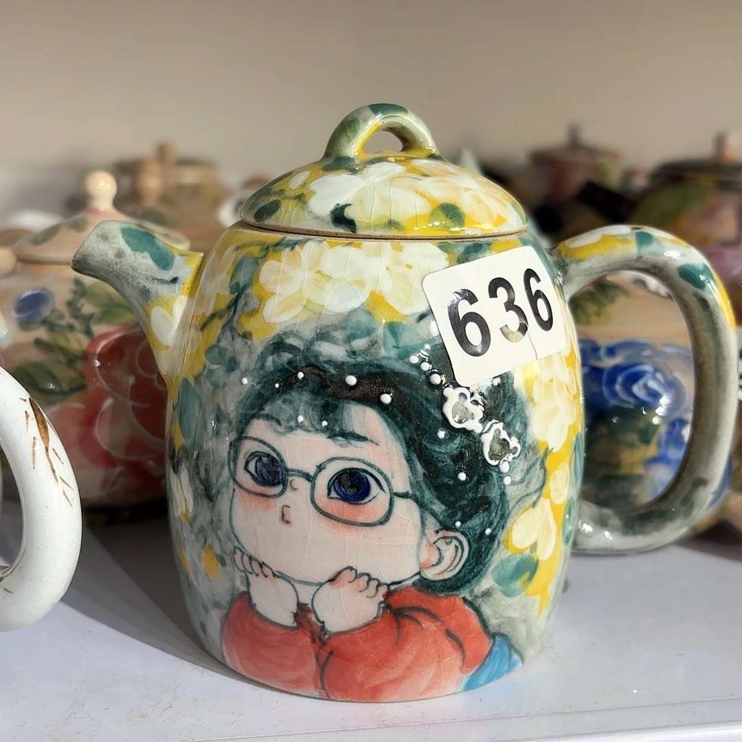 景德镇手绘高温釉下彩陶瓷茶具