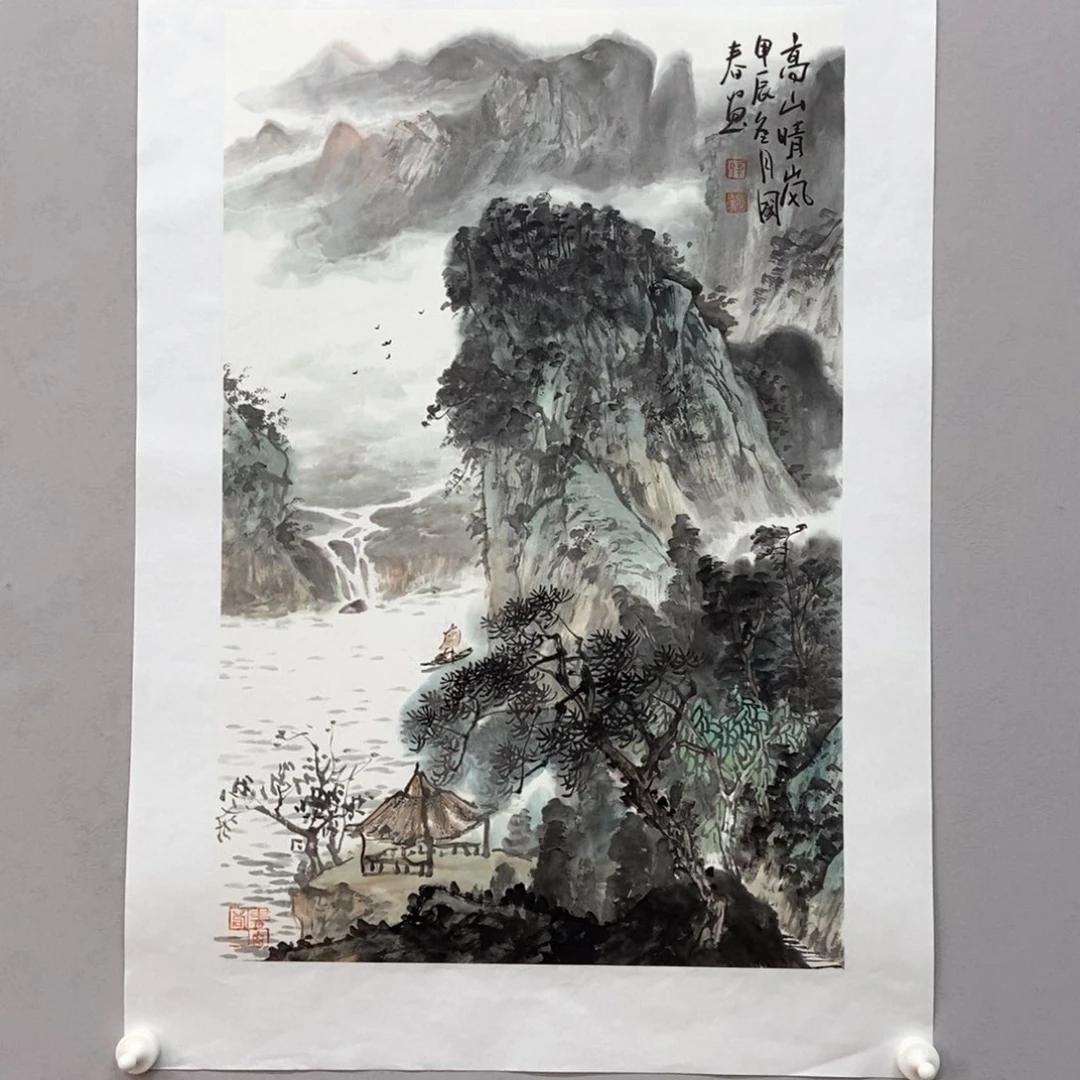 国画韦国春四尺三开精品佳作