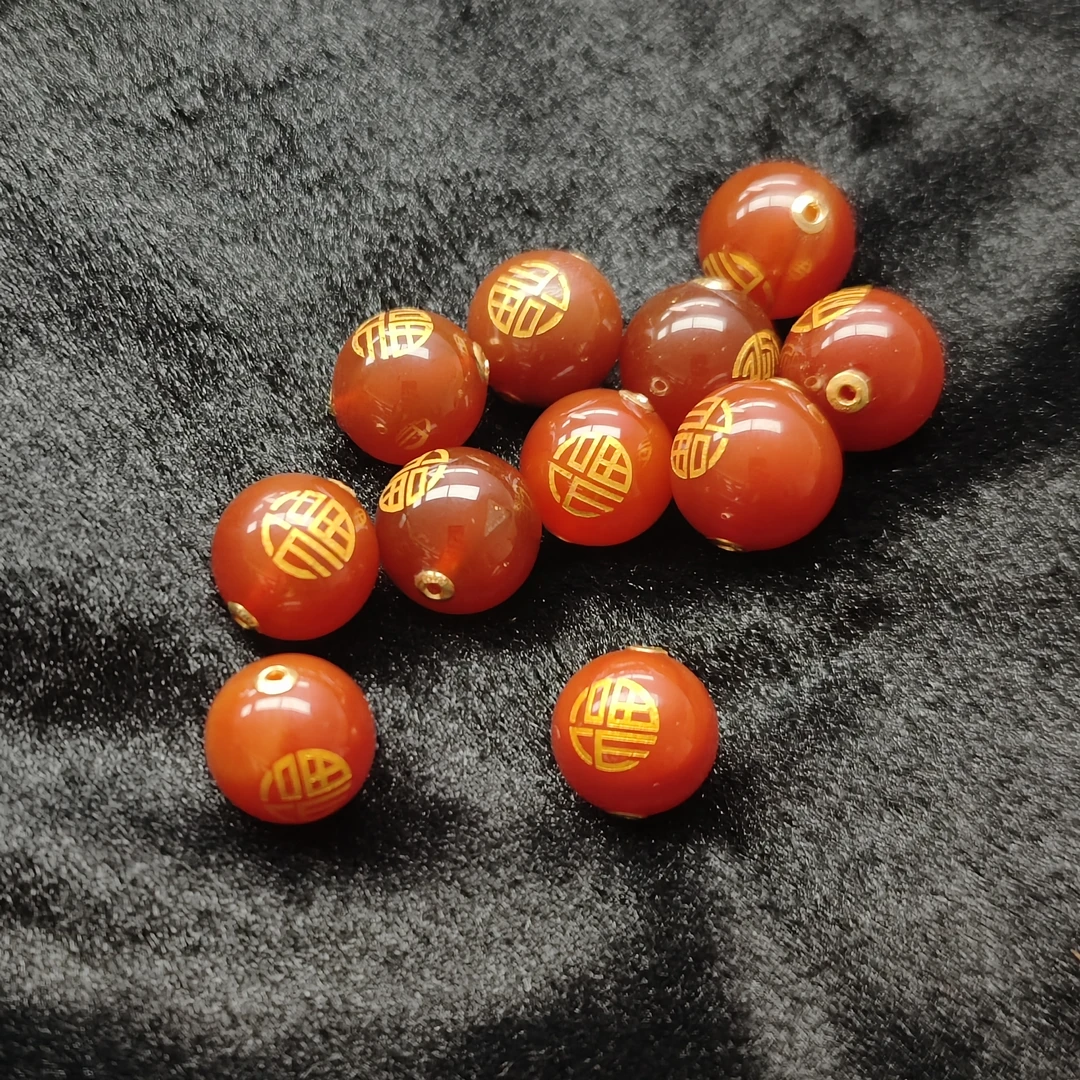 天然玛瑙福到路路通吊坠 18K金镶嵌 多样性发一件