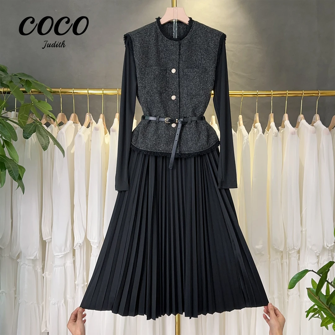 现货【RG2491】2025年新款时尚小香风气质百搭减龄轻奢显瘦连衣裙