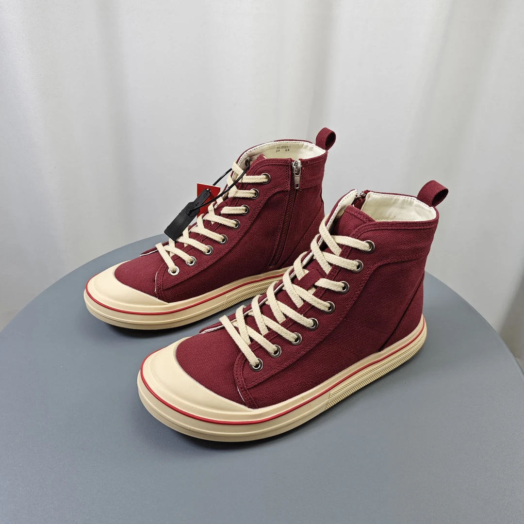 SGIRL TWTW圆头休闲风高帮系带板鞋女2025新款百搭舒适潮流帆布鞋