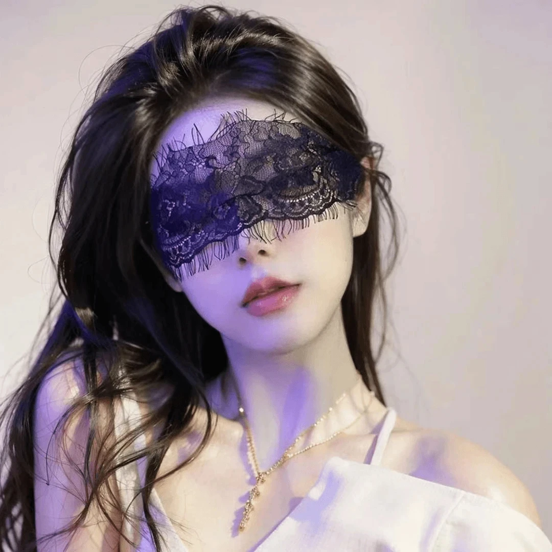 眼罩遮光蕾丝居家情侣睡眠透气性感绸感禁欲系蒙眼布束缚高级纯欲