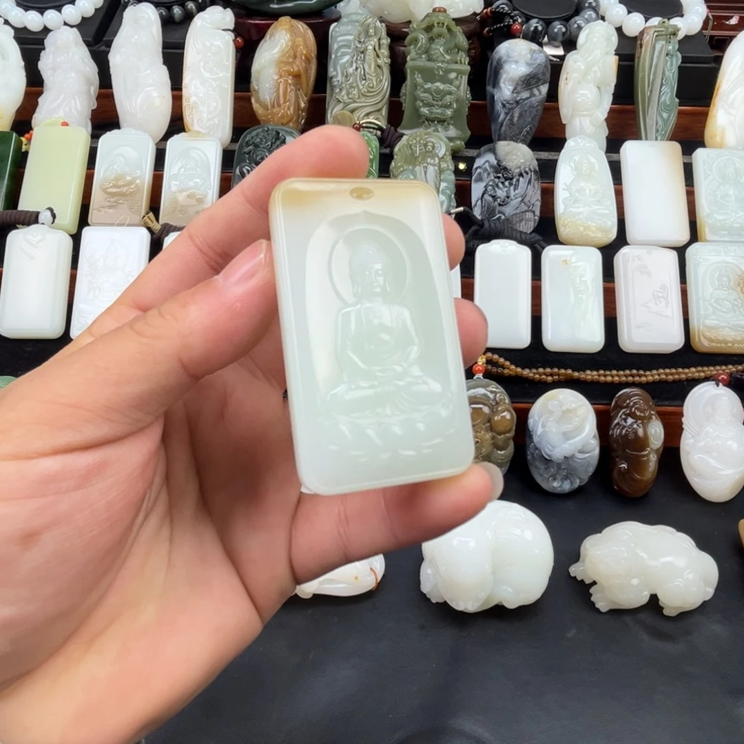 和田玉未镶嵌挂件