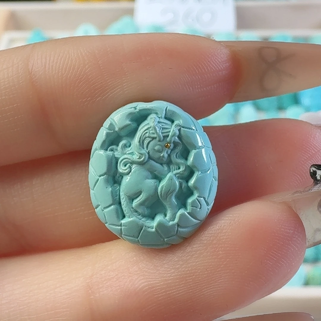 绿松石未镶嵌吊坠(不含链)小龙女