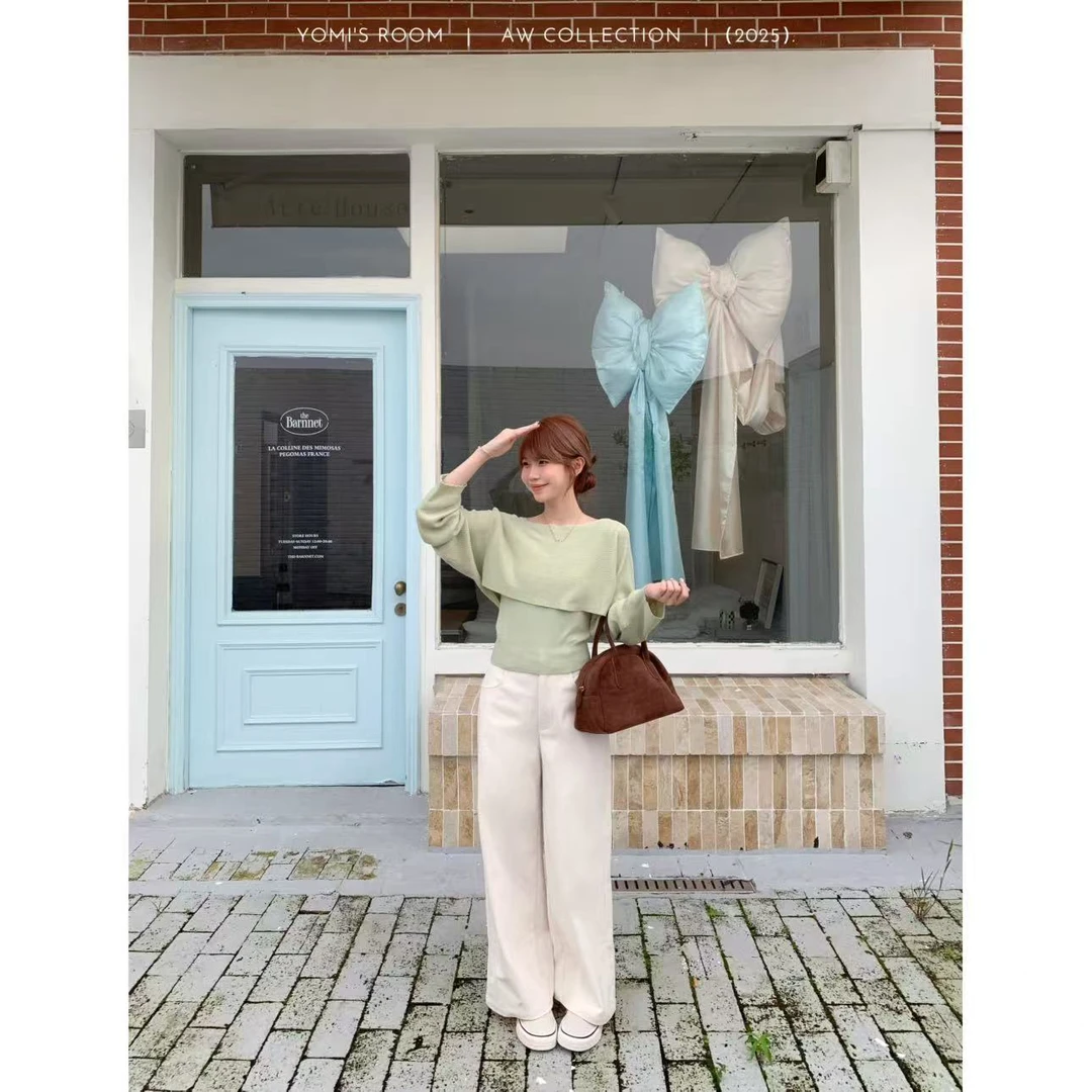 YOMI小个子【长腿搭子】灯芯绒宽松休闲直筒休闲裤百搭秋季显瘦显高