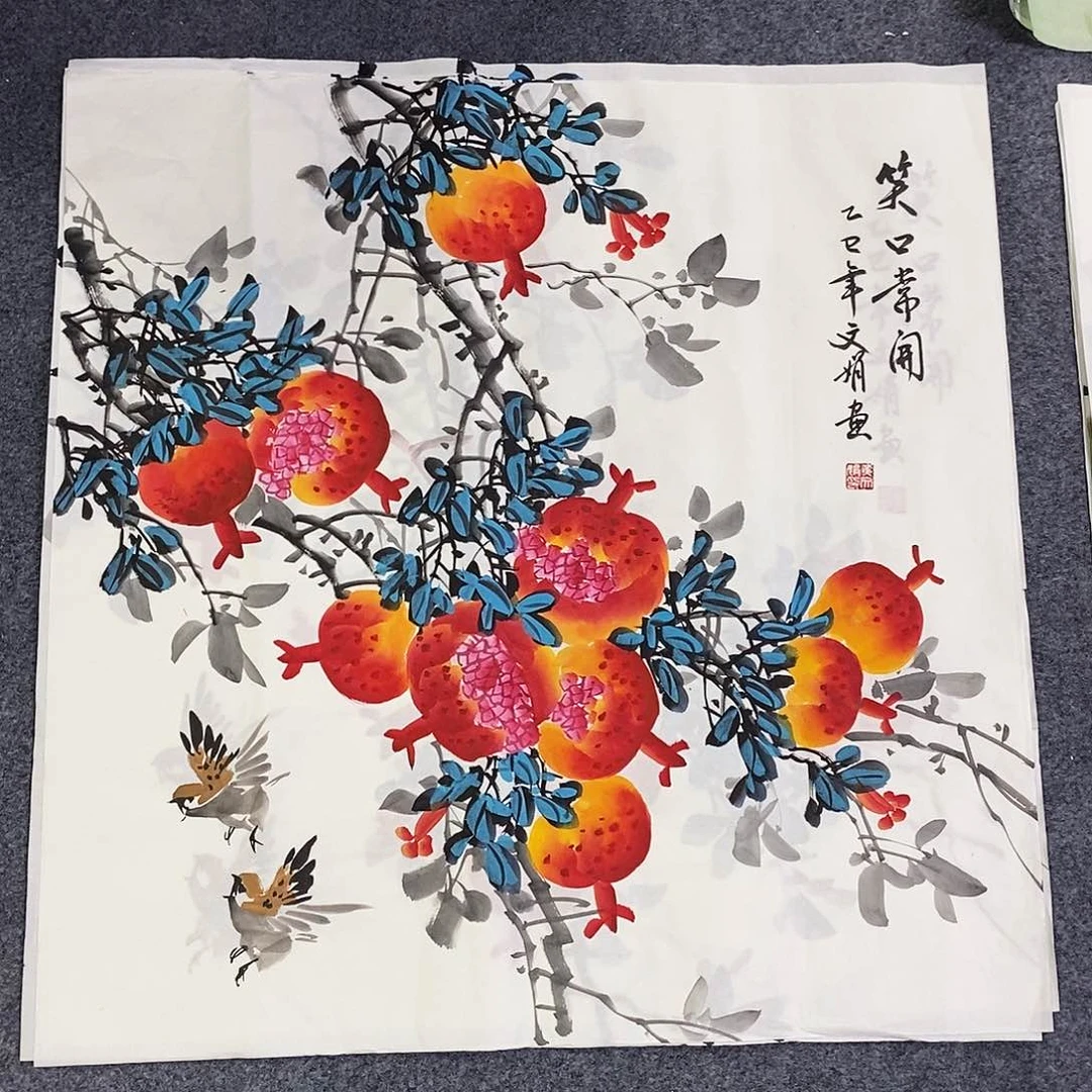 国画尺寸68✖️68四尺斗方手绘画