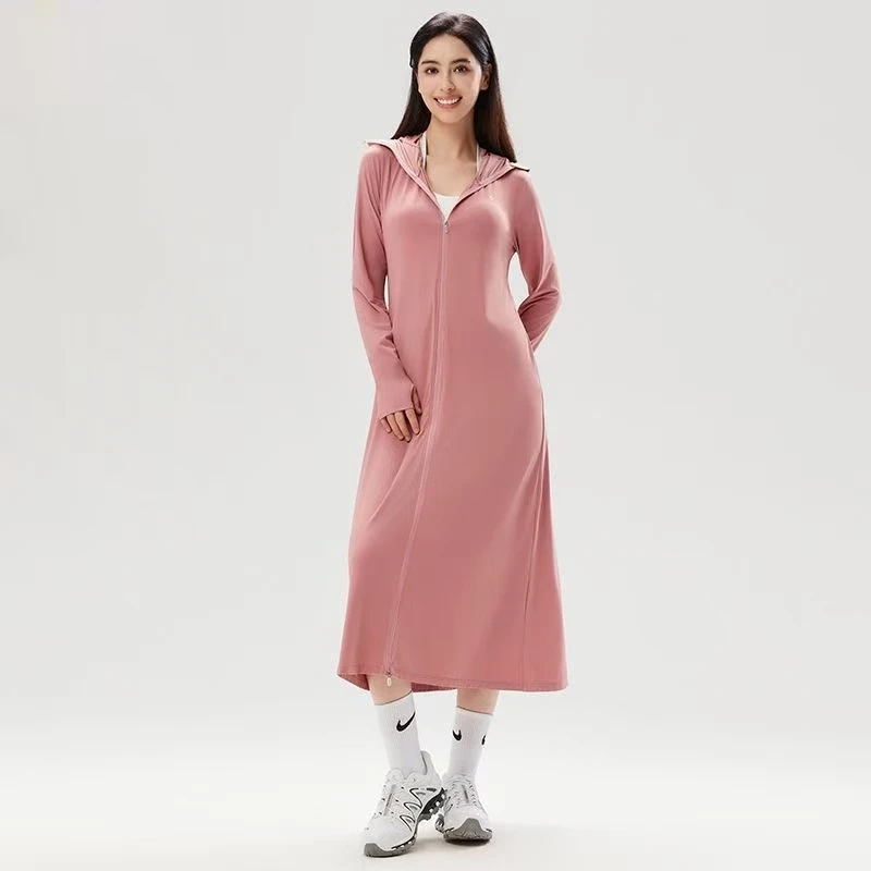 04 皮粉色  长款  防晒服