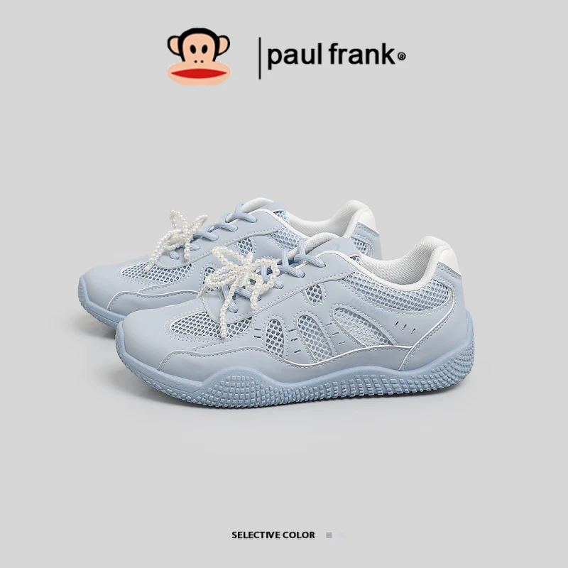 大嘴猴蓝色运动阿甘鞋女鞋2025夏季新款透气网鞋不闷脚网面德训鞋