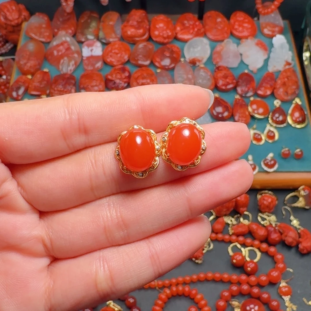 南红玛瑙南红银S925镶嵌