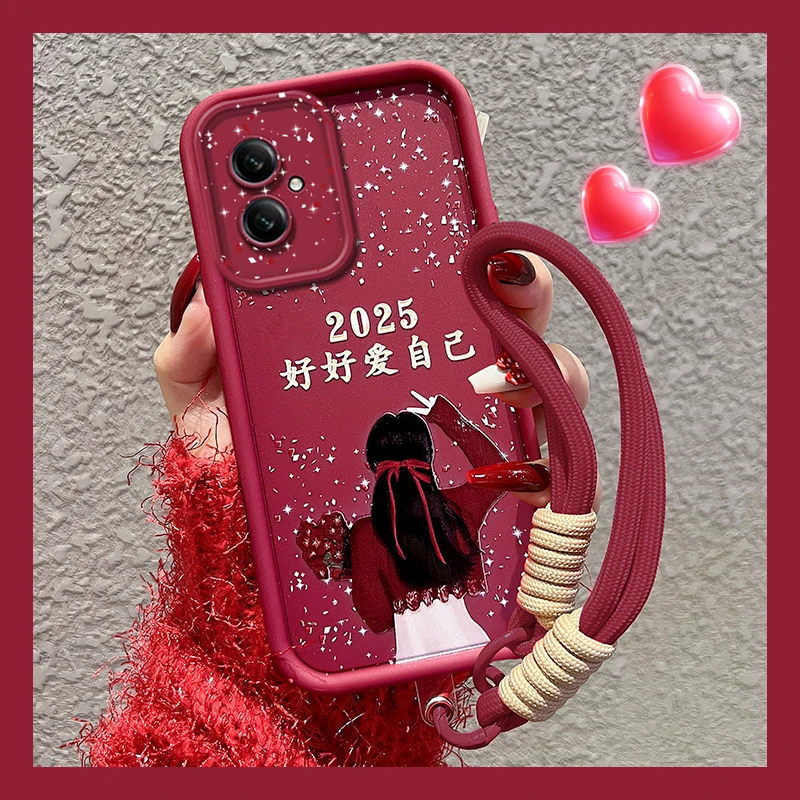 适用【荣耀100】磨砂手机壳2025好好爱自己女款软防摔卡通