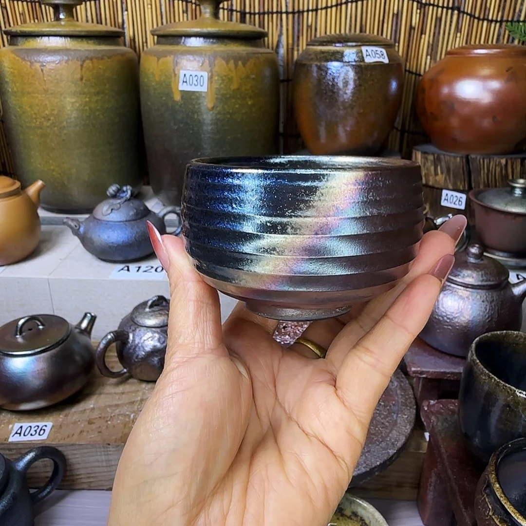 杯糖***兜建水紫陶柴烧杯