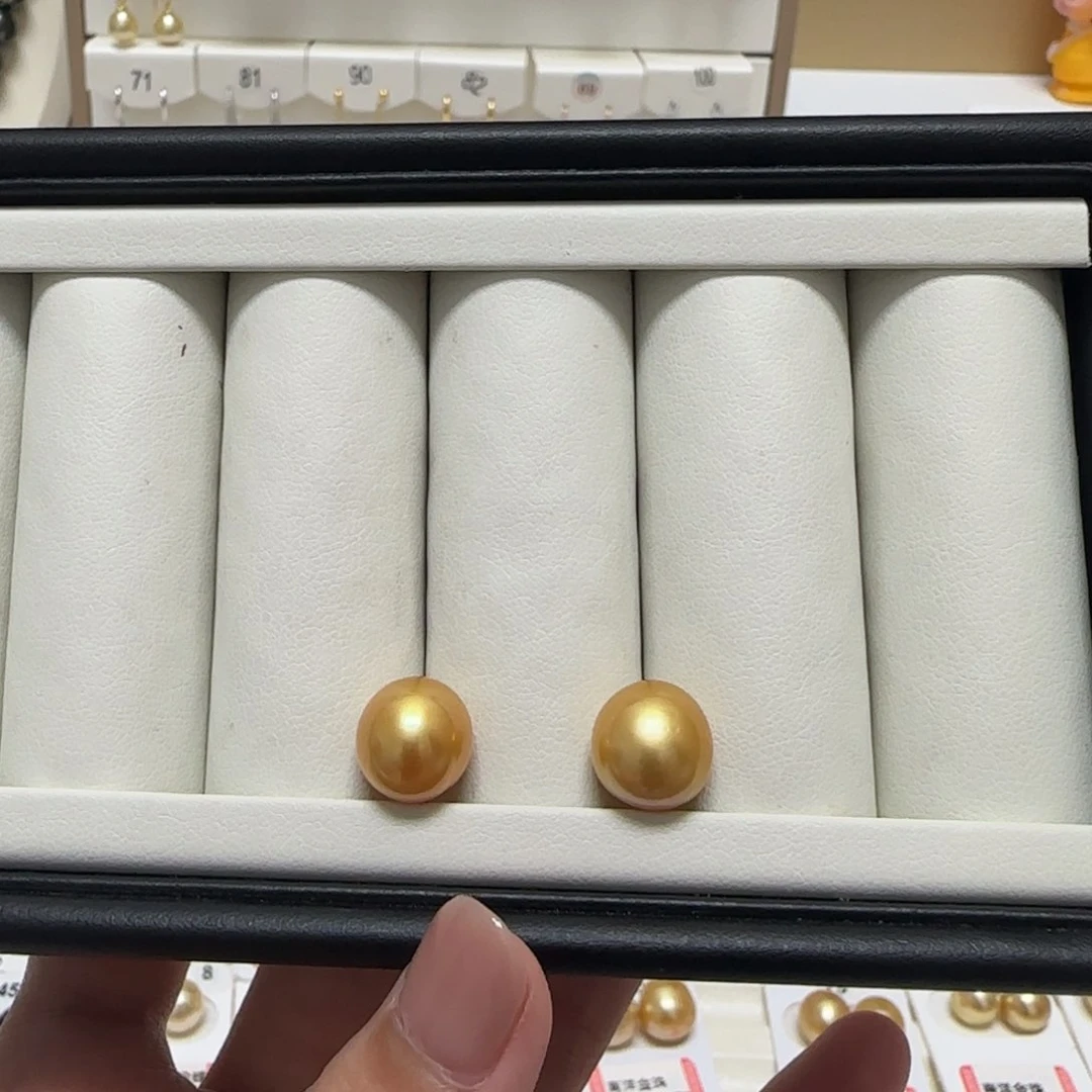 银S925镶嵌海水珍珠耳环
