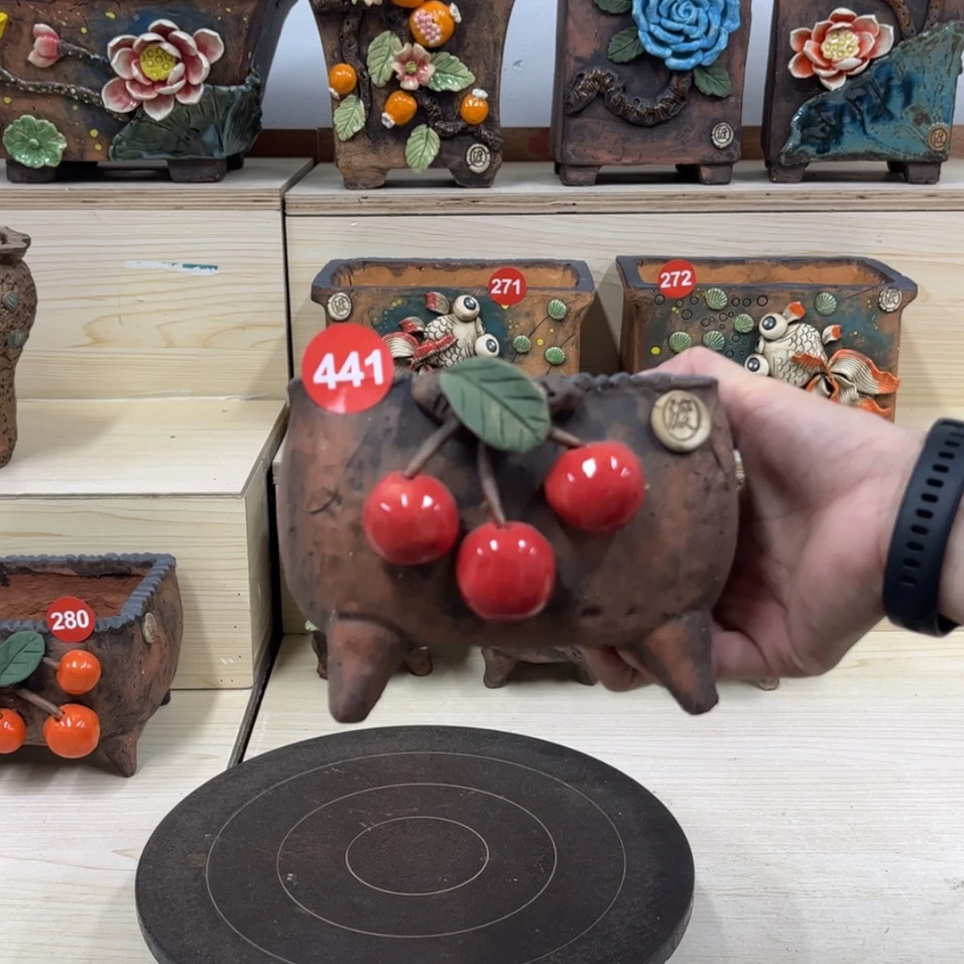 【闪购商品】紫砂花盆441号微瑕内口11.5×10脚高11